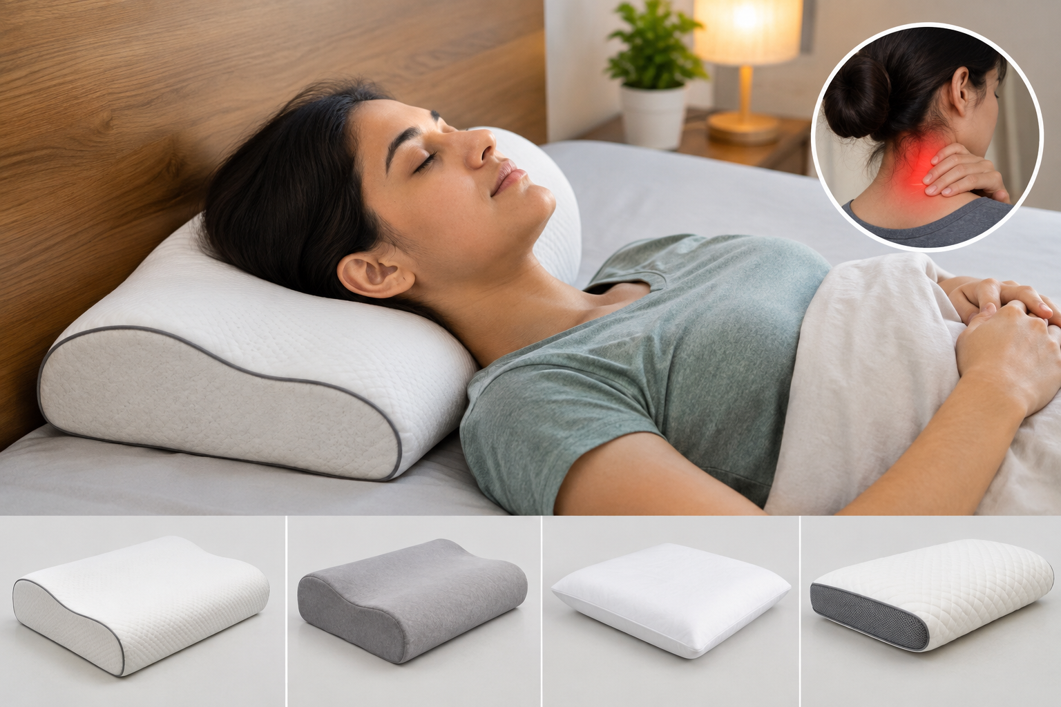 Slim Pillow for Neck Pain